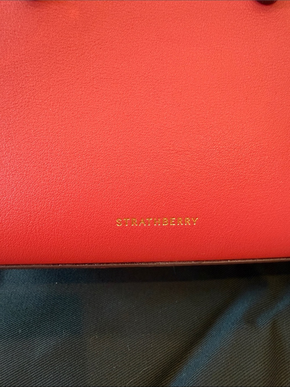 Strathberry Hot Pink Structured Mini Tote with Gold Hardware - Picture 5 of 7
